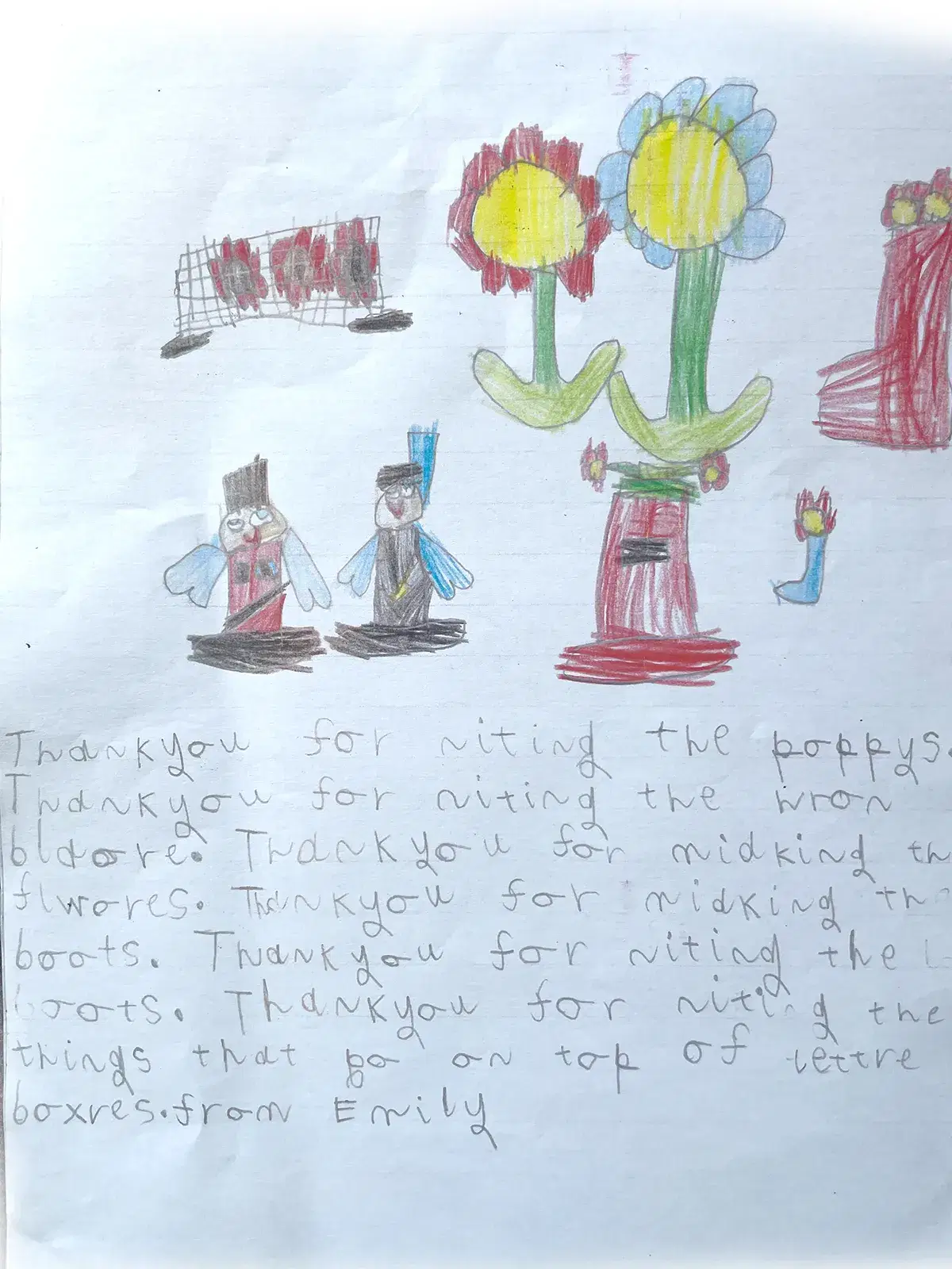 Thank you’s from the Children of St Wilfrid’s Catholic Primary School in Ripon